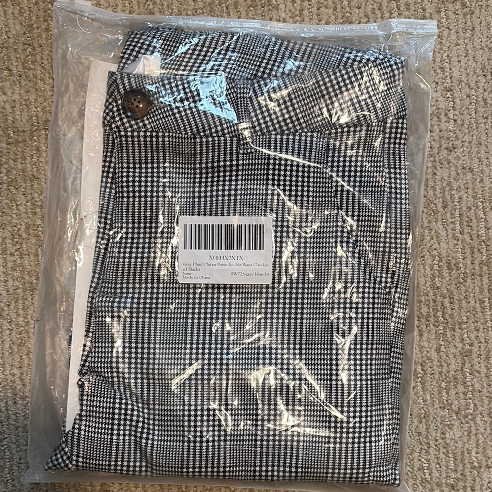 Men's Black and White Checkered pants